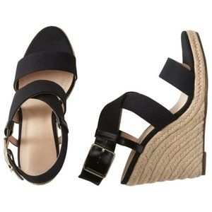 Banana Republic Black Espadrille Wedge Sandals